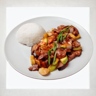 Филе теленка в сладко-остром соусе