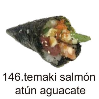 146.temaki salmón atún aguacate