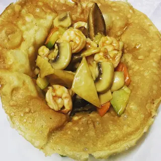 Cesto de Flores com Gambas e Molho Especial 