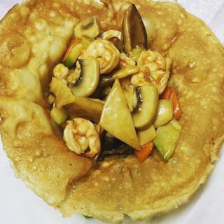 Cesto de Flores com Gambas e Molho Especial 