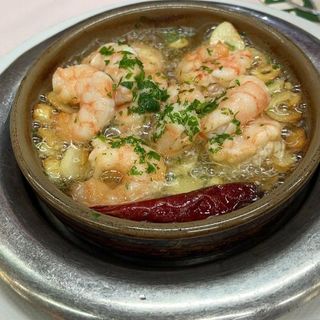 Champiñones Con Ajo Y Gambas