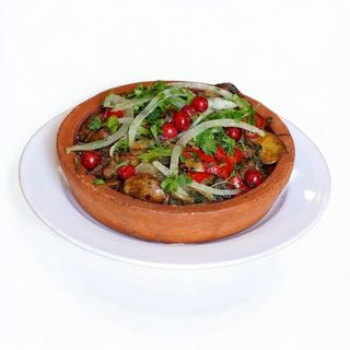 ქათმის გულ-ღვიძლი კეცზე