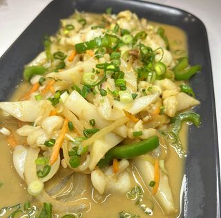 Sepia Salteada Al Estilo Asiático