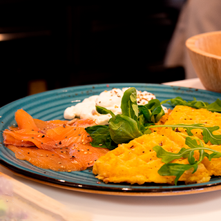 Gofre De Patata Con Queso Cottage