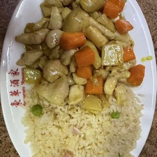 Frango com Caril e Arroz