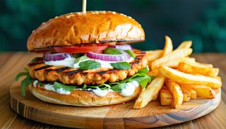 Chicken tikka burger menu