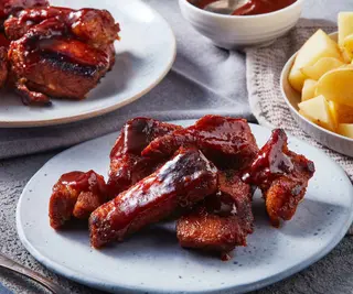 Costillas a la BBQ