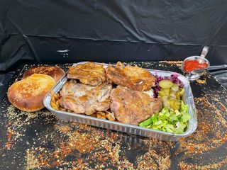 Platou de pui la gratar (pentru 2 persoane)