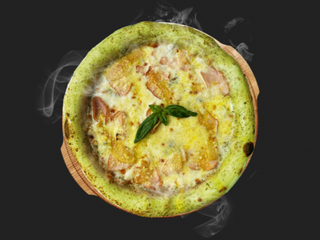 Три сира з курчам піца