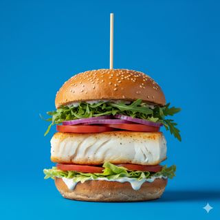 Tasty fish burger