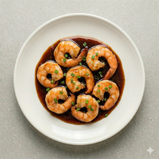 Wok De De Langostinos Con Salsa De Ostras