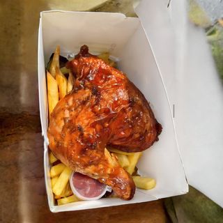 Quarter Grilled Chicken + Fries and free drink