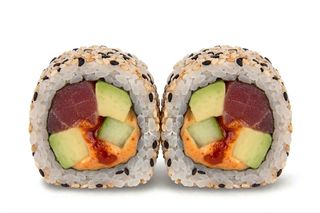 56. Spicy Atún Uramaki (8 Uds.)