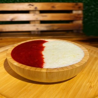 ღომი საწებლით / ტყემლით