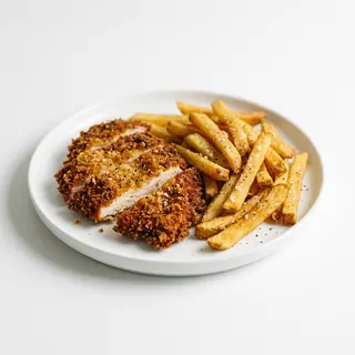 Pollo Rebozado Con Patatas