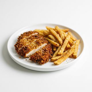 Pollo Rebozado Con Patatas
