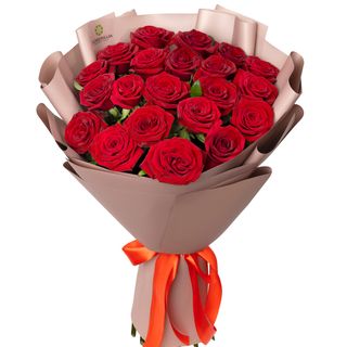Букет в упаковці "21 червона троянда!"