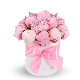 Peonie w pudełku
