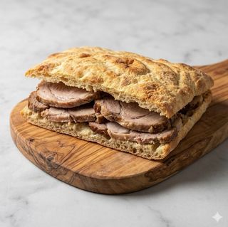 Panino con impasto sardo farcito