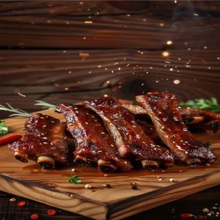 ღორის ნეკნები ბარბექიუს სოუსში