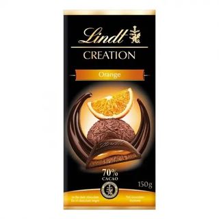Chocolate Negro 70% Relleno Naranja Lindt Creation 150 Gr.