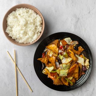 Ljuti tofu sa pirinčem-posno