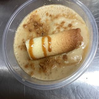 flan de turrón 