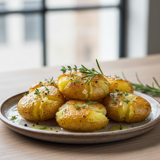 Cartofi zdrobiți cu unt