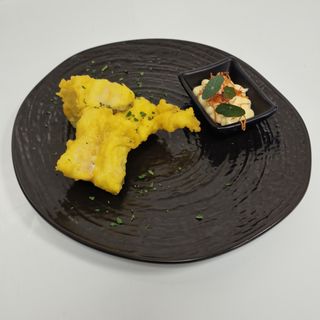 Baccalà in tempura al curry