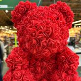 ხელოვნური ყვავილის წითელი დათუნია 