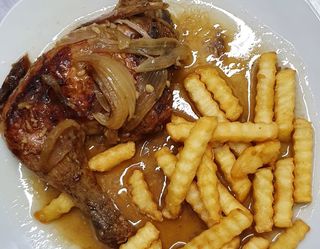 Pollo al horno con patatas