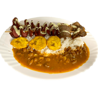 Chuzo Cervecero Con Arroz y Menestra