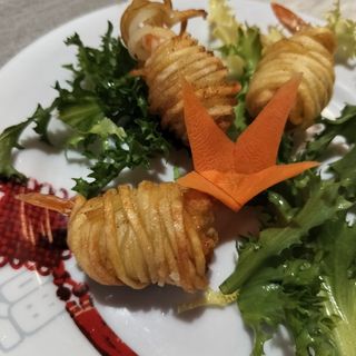 108 Perla fritta di gamberi e patate 3 pezzi