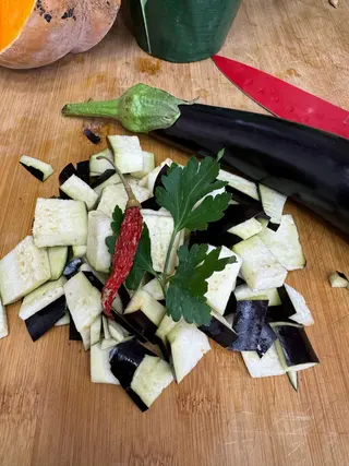 Melanzane tagliate a cubetti 500 g