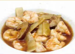 326. Gambas Con Bambú Y Setas