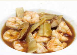 326. Gambas Con Bambú Y Setas