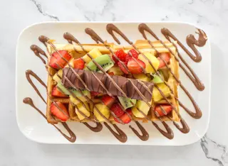Waffel con topping a scelta
