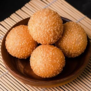 Bolas de sésamo con nata y chocolate (6 uds.)