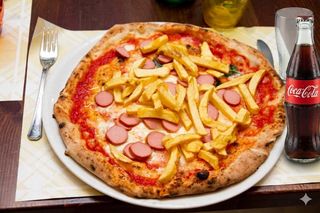 Wurstel e patatine + bibita a scelta