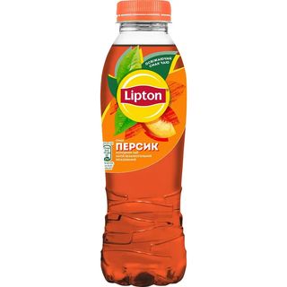 Холодний чорний чай Lipton Персик 0.5 л