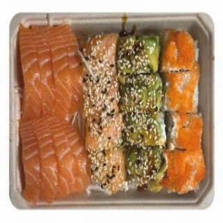 Caixa com Sushi Misto com Sashimi(A06)