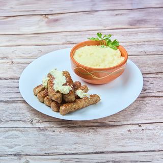 Ćevapi sa kajmakom + pire krompir 400g