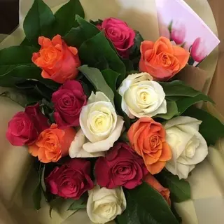 Bouquet de roses mélanges 
