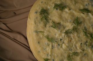 Хычины с сыром, картошкой и зеленью