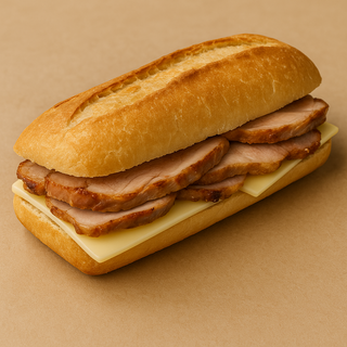 Bocadillo Jamón Asado Con Queso