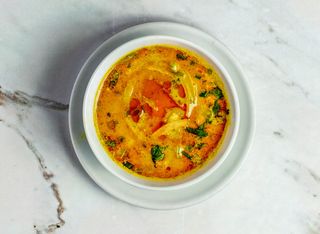 Noodle soup s piletinom, Thai-curry i kokosovim mlijekom