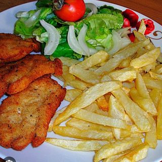 Plato combinado de pollo crujiente 