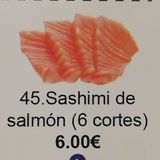 45. Sashimi De Salmón (6 Cortes)