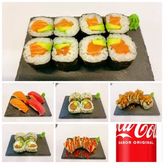 Menu Sushi Box elige & Bebida (18 pzs.)