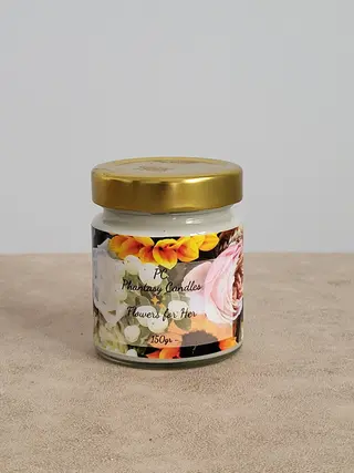 Lumânare Parfumată "Flowers For Her" - Floral - Vanilla - Amber Notes